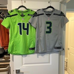 2 Women’s On Field Seahawks Jerseys both Large